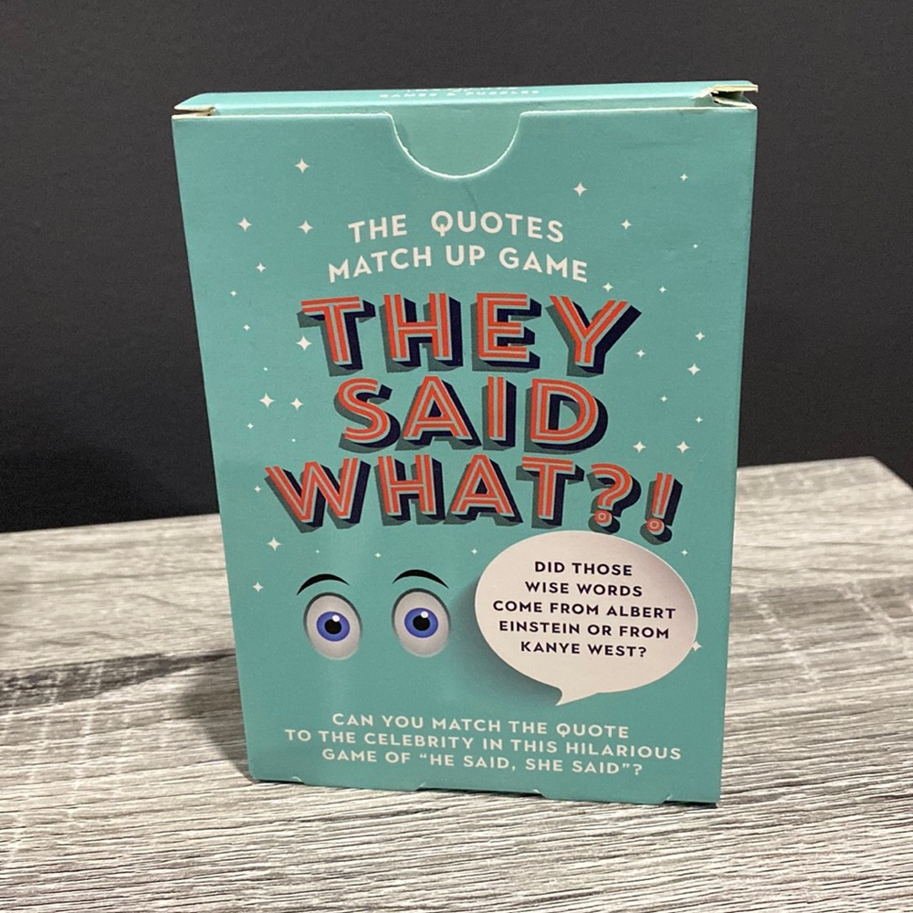 They Said What?! - Trivia Card Game